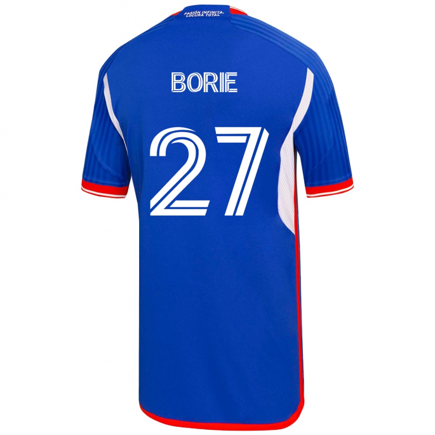 Niño Camiseta Emilie Borie #27 Azul 1ª Equipación 2023/24 La Camisa Argentina