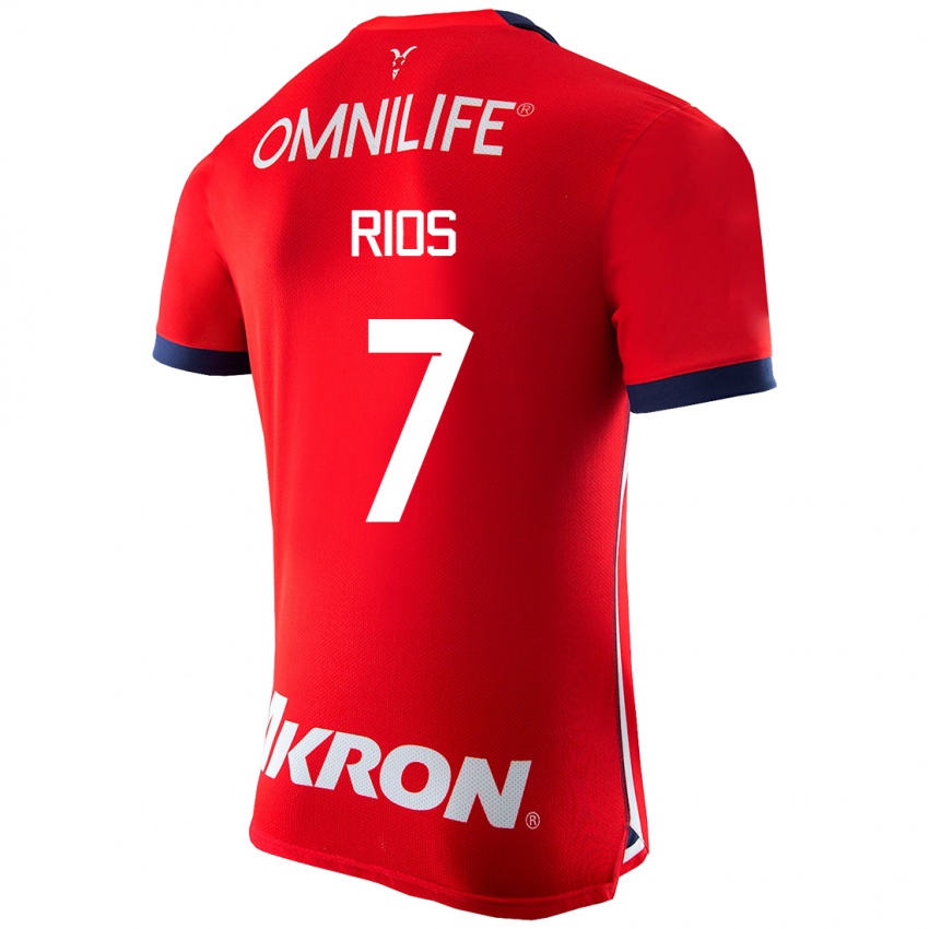 Niño Camiseta Daniel Ríos #7 Rojo 1ª Equipación 2023/24 La Camisa Argentina