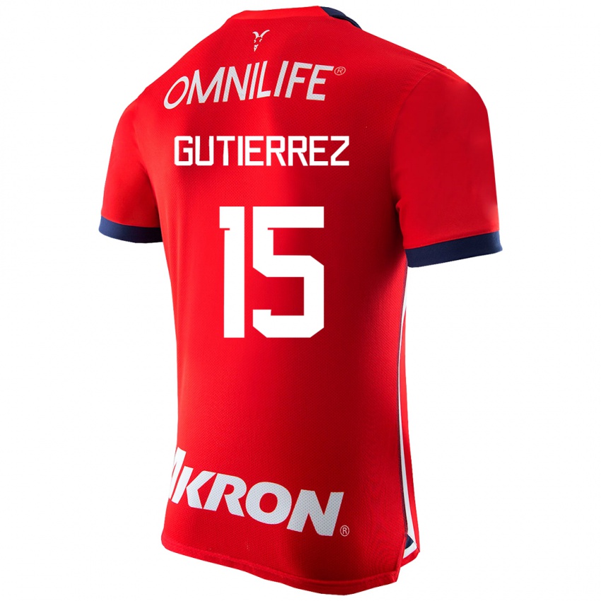Niño Camiseta Erick Gutierrez #15 Rojo 1ª Equipación 2023/24 La Camisa Argentina