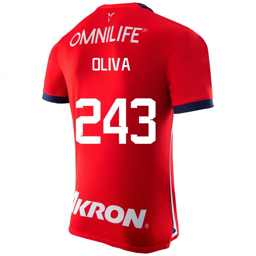 Niño Camiseta Diego Oliva #243 Rojo 1ª Equipación 2023/24 La Camisa Argentina