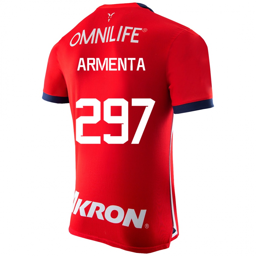 Niño Camiseta Deibith Armenta #297 Rojo 1ª Equipación 2023/24 La Camisa Argentina