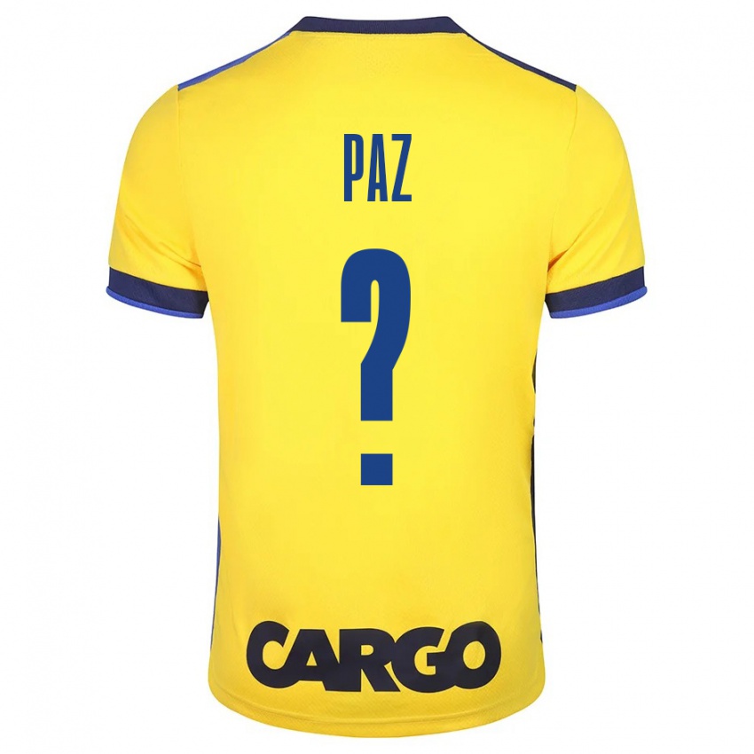 Niño Camiseta Jonathan Paz #0 Amarillo 1ª Equipación 2023/24 La Camisa Argentina