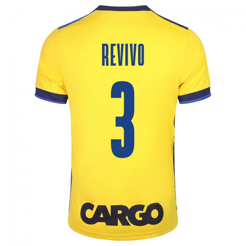 Niño Camiseta Roy Revivo #3 Amarillo 1ª Equipación 2023/24 La Camisa Argentina