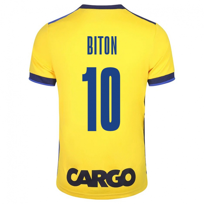 Niño Camiseta Dan Biton #10 Amarillo 1ª Equipación 2023/24 La Camisa Argentina