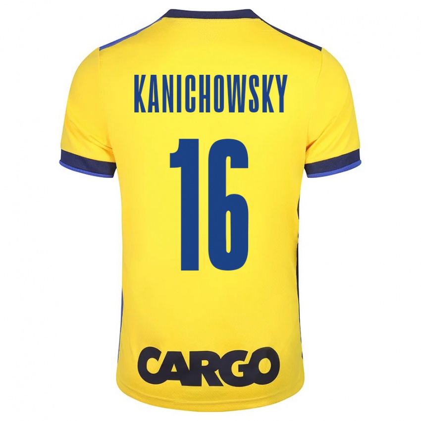 Niño Camiseta Gabi Kanichowsky #16 Amarillo 1ª Equipación 2023/24 La Camisa Argentina