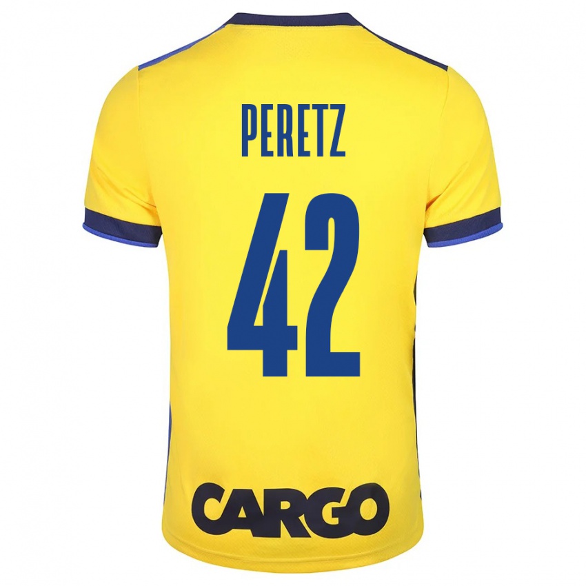 Niño Camiseta Dor Peretz #42 Amarillo 1ª Equipación 2023/24 La Camisa Argentina