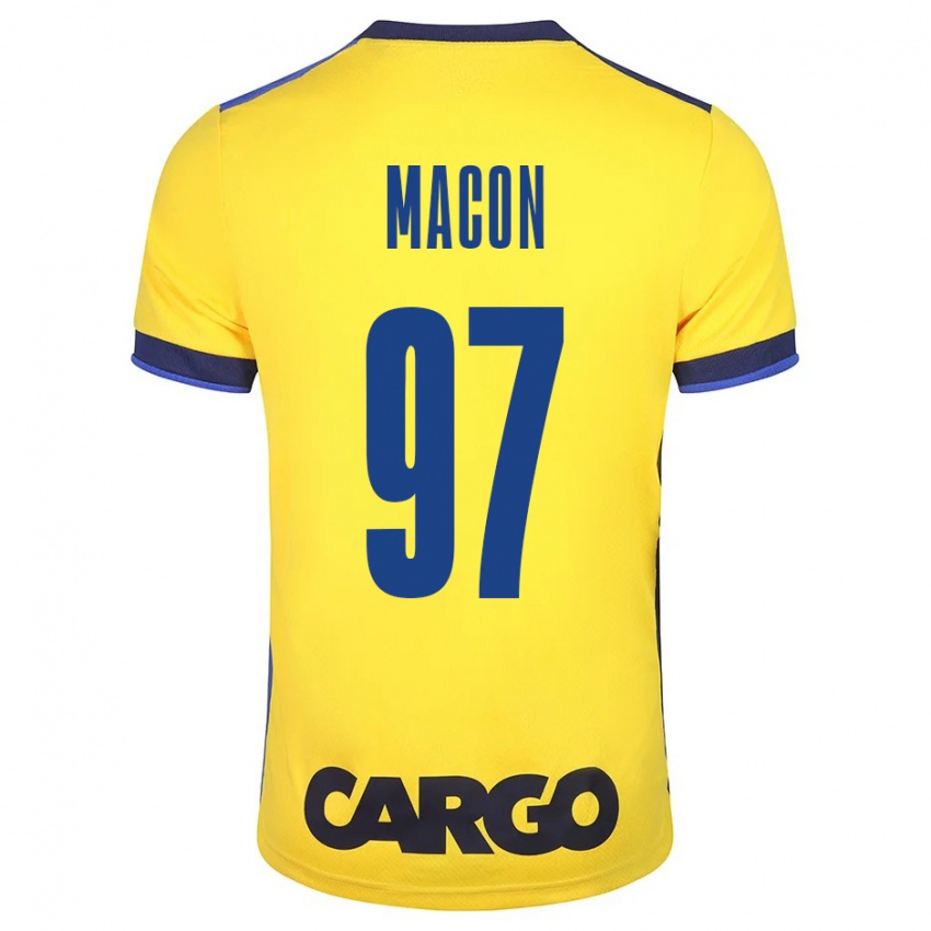 Niño Camiseta Yvann Maçon #97 Amarillo 1ª Equipación 2023/24 La Camisa Argentina