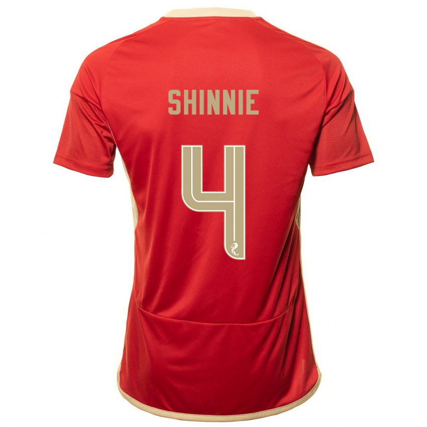 Niño Camiseta Graeme Shinnie #4 Rojo 1ª Equipación 2023/24 La Camisa Argentina