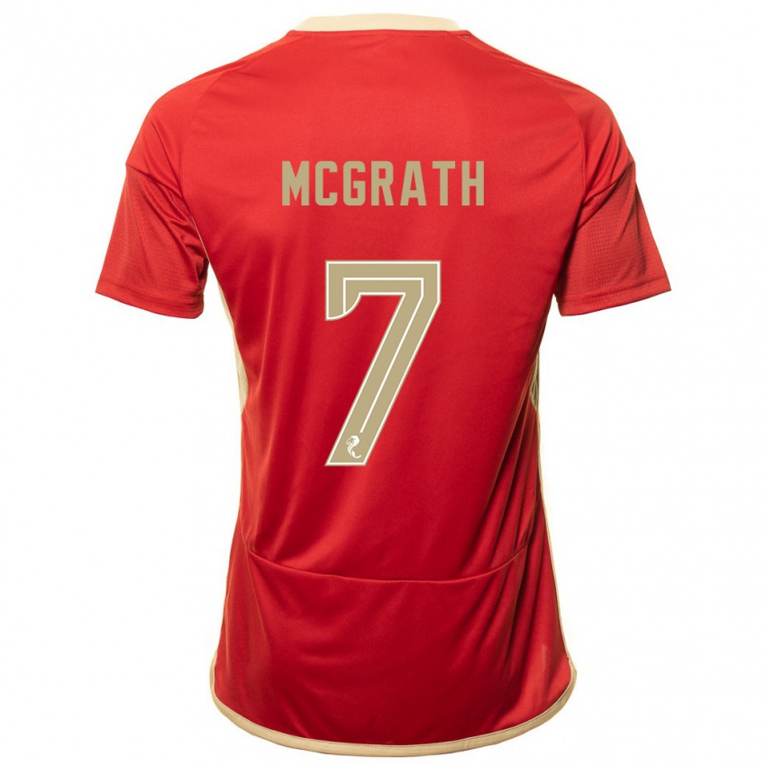 Niño Camiseta Jamie Mcgrath #7 Rojo 1ª Equipación 2023/24 La Camisa Argentina