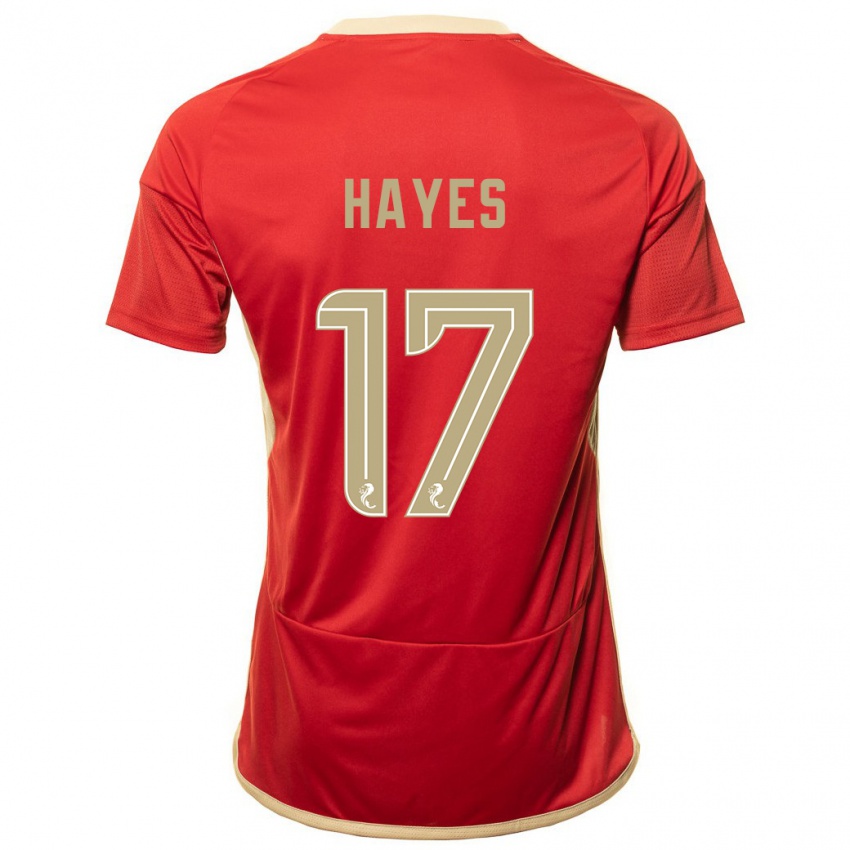 Niño Camiseta Jonny Hayes #17 Rojo 1ª Equipación 2023/24 La Camisa Argentina