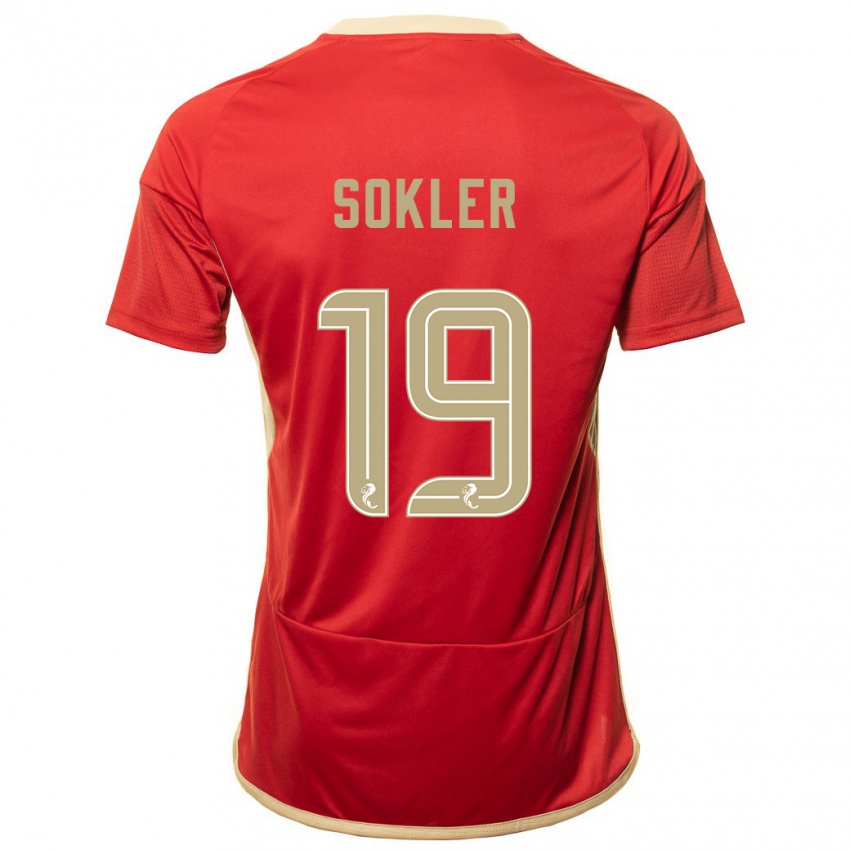 Niño Camiseta Ester Sokler #19 Rojo 1ª Equipación 2023/24 La Camisa Argentina