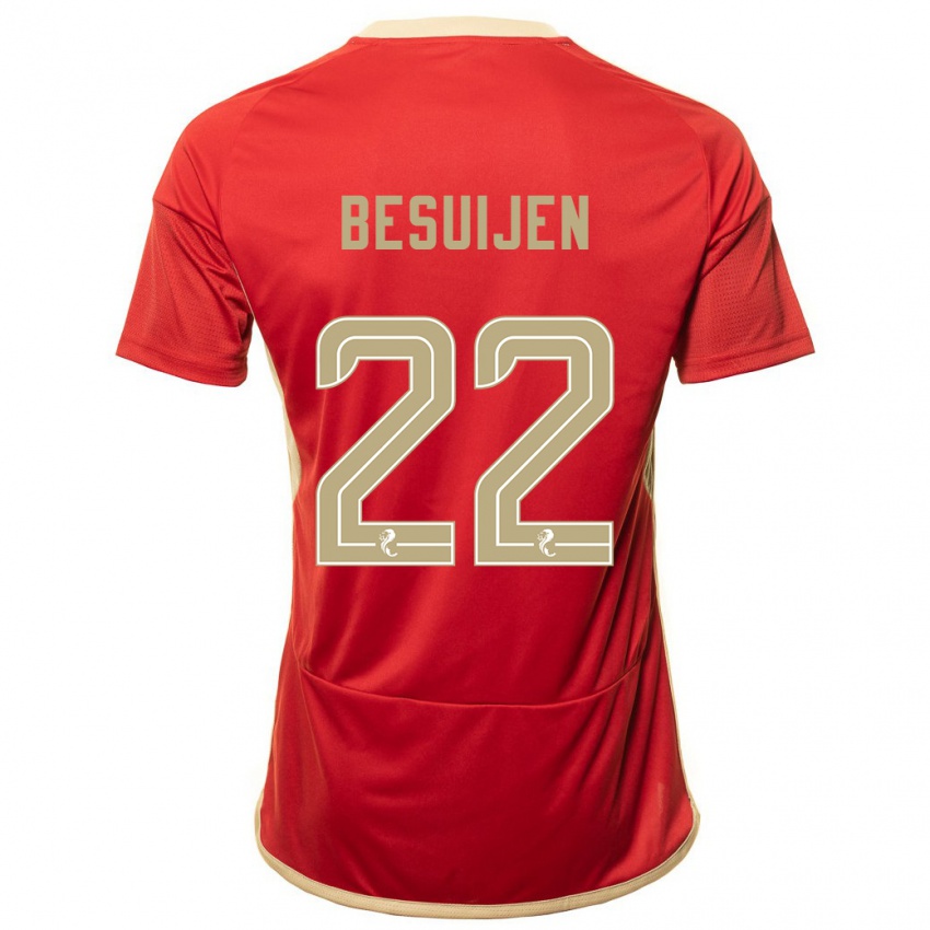 Niño Camiseta Vicente Besuijen #22 Rojo 1ª Equipación 2023/24 La Camisa Argentina