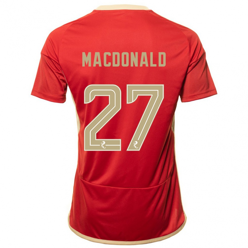 Niño Camiseta Angus Macdonald #27 Rojo 1ª Equipación 2023/24 La Camisa Argentina