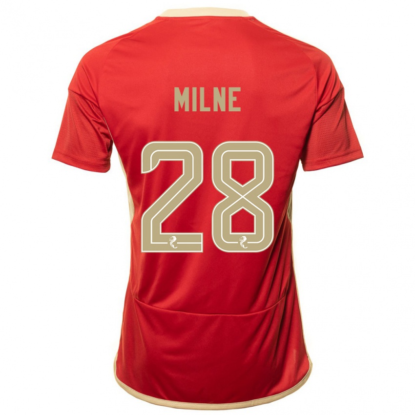 Niño Camiseta Jack Milne #28 Rojo 1ª Equipación 2023/24 La Camisa Argentina