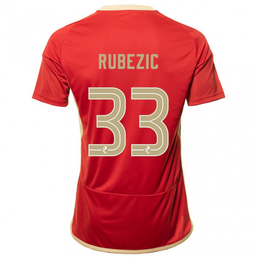 Niño Camiseta Slobodan Rubezic #33 Rojo 1ª Equipación 2023/24 La Camisa Argentina