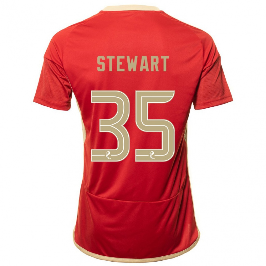 Niño Camiseta Alfie Stewart #35 Rojo 1ª Equipación 2023/24 La Camisa Argentina