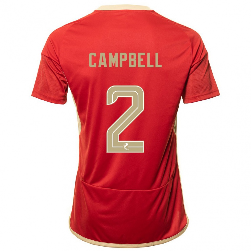 Niño Camiseta Loren Campbell #2 Rojo 1ª Equipación 2023/24 La Camisa Argentina