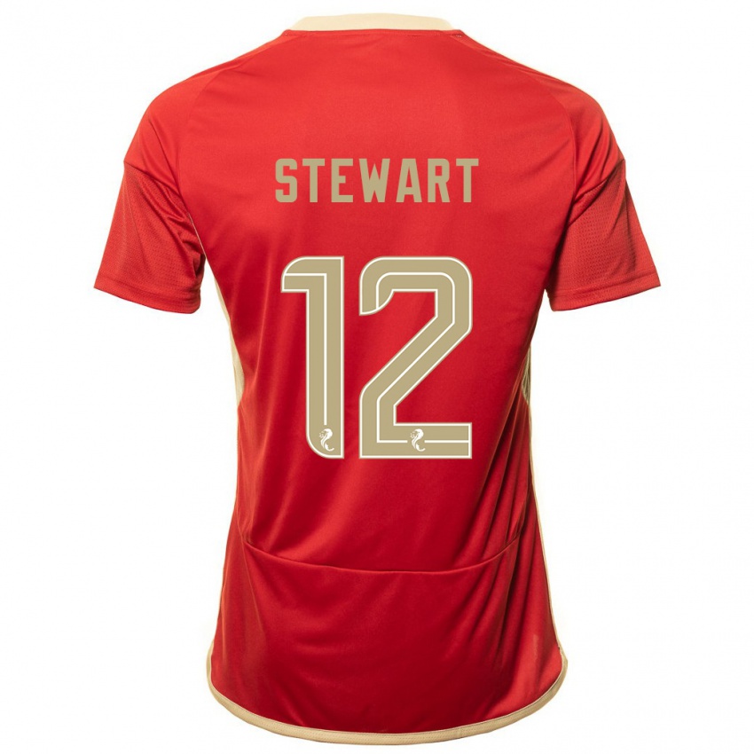 Niño Camiseta Hannah Stewart #12 Rojo 1ª Equipación 2023/24 La Camisa Argentina