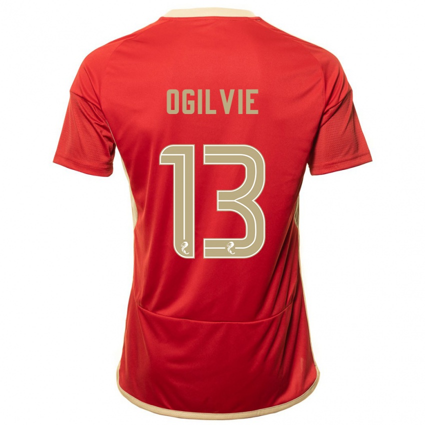 Niño Camiseta Francesca Ogilvie #13 Rojo 1ª Equipación 2023/24 La Camisa Argentina