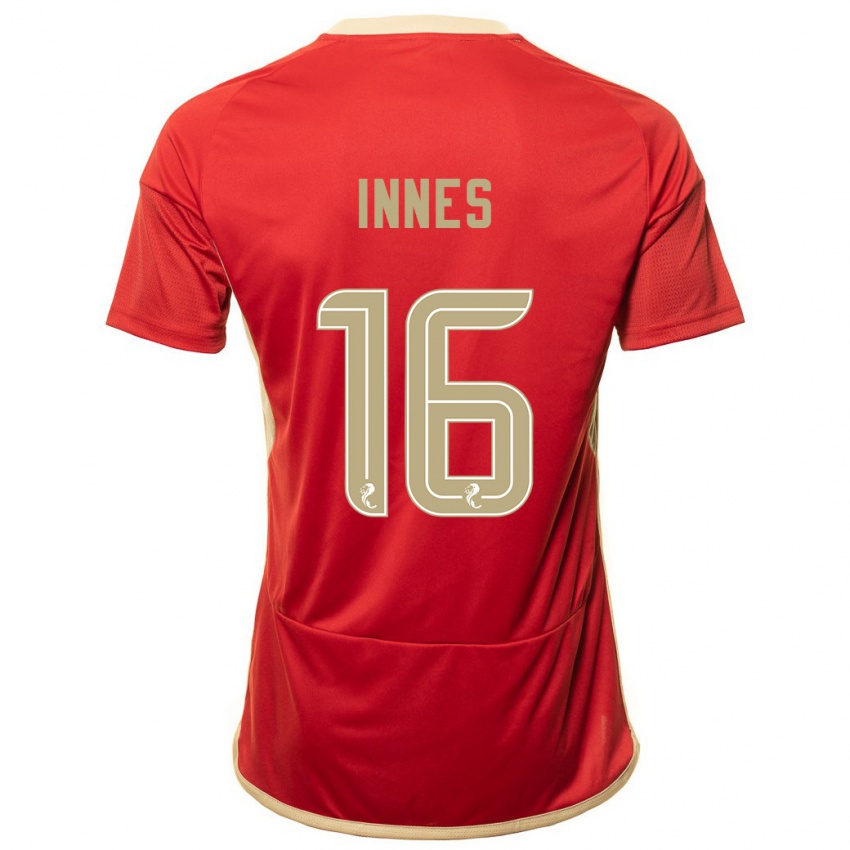 Niño Camiseta Hannah Innes #16 Rojo 1ª Equipación 2023/24 La Camisa Argentina