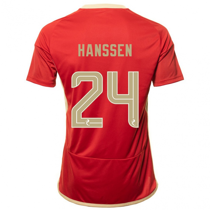 Niño Camiseta Nadine Hanssen #24 Rojo 1ª Equipación 2023/24 La Camisa Argentina