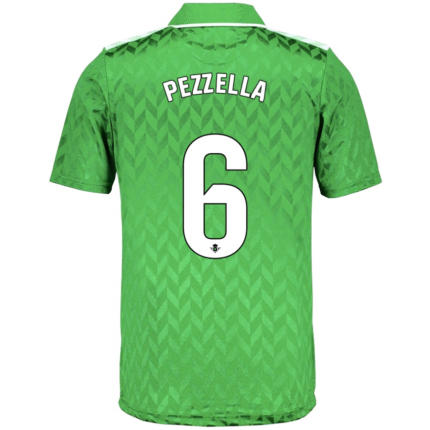 Niño Camiseta Germán Pezzella #6 Verde 2ª Equipación 2023/24 La Camisa Argentina