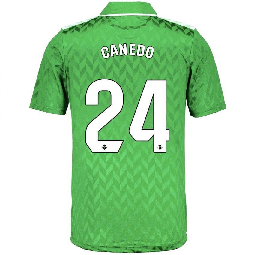 Niño Camiseta Damián Canedo #24 Verde 2ª Equipación 2023/24 La Camisa Argentina