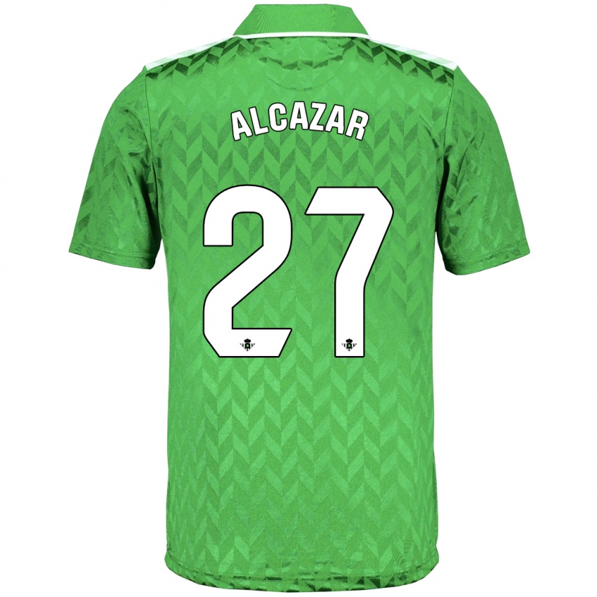 Niño Camiseta Lucas Alcázar #27 Verde 2ª Equipación 2023/24 La Camisa Argentina