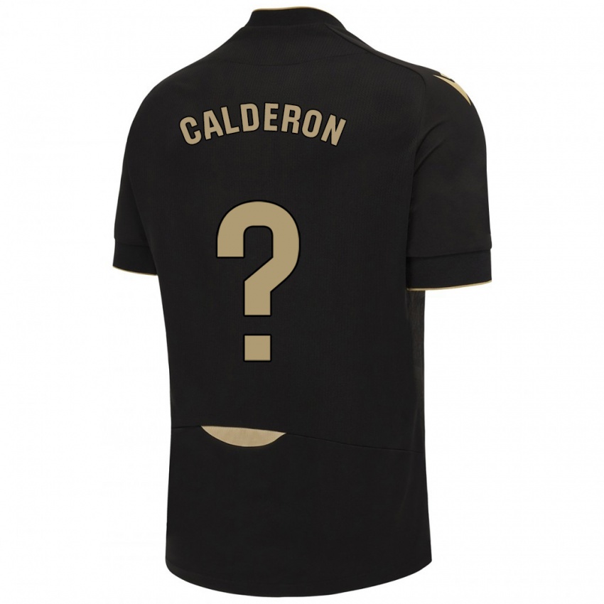 Niño Camiseta Martín Calderón #0 Negro 2ª Equipación 2023/24 La Camisa Argentina