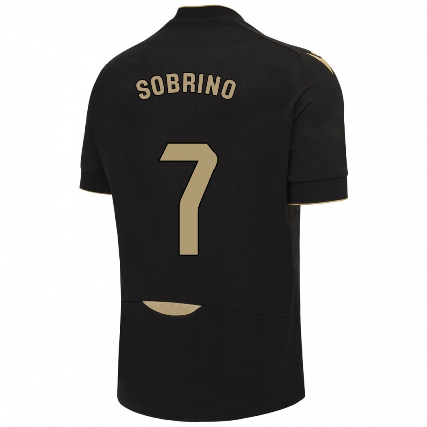 Niño Camiseta Ruben Sobrino #7 Negro 2ª Equipación 2023/24 La Camisa Argentina