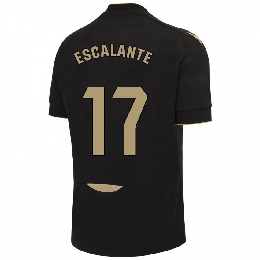 Niño Camiseta Gonzalo Escalante #17 Negro 2ª Equipación 2023/24 La Camisa Argentina