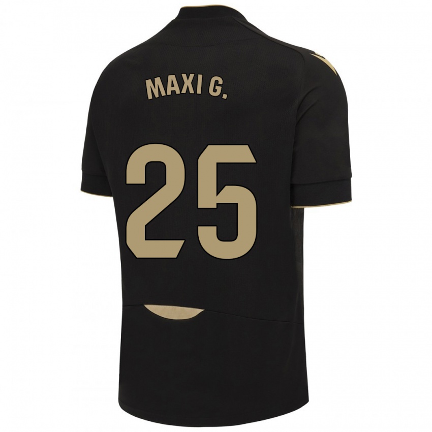 Niño Camiseta Maxi Gómez #25 Negro 2ª Equipación 2023/24 La Camisa Argentina