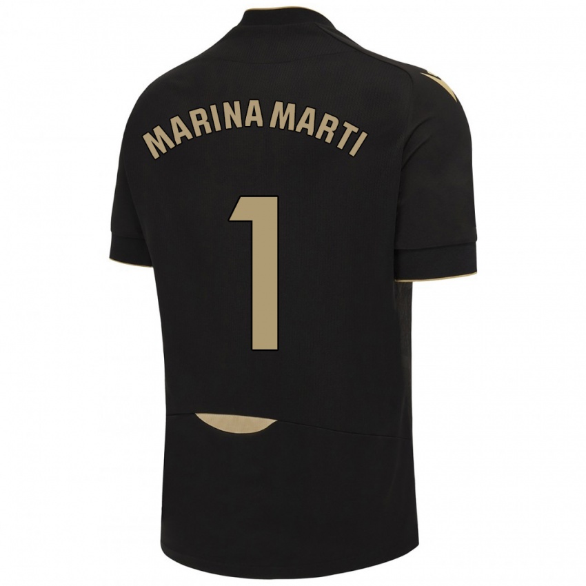 Niño Camiseta Marina Martí #1 Negro 2ª Equipación 2023/24 La Camisa Argentina