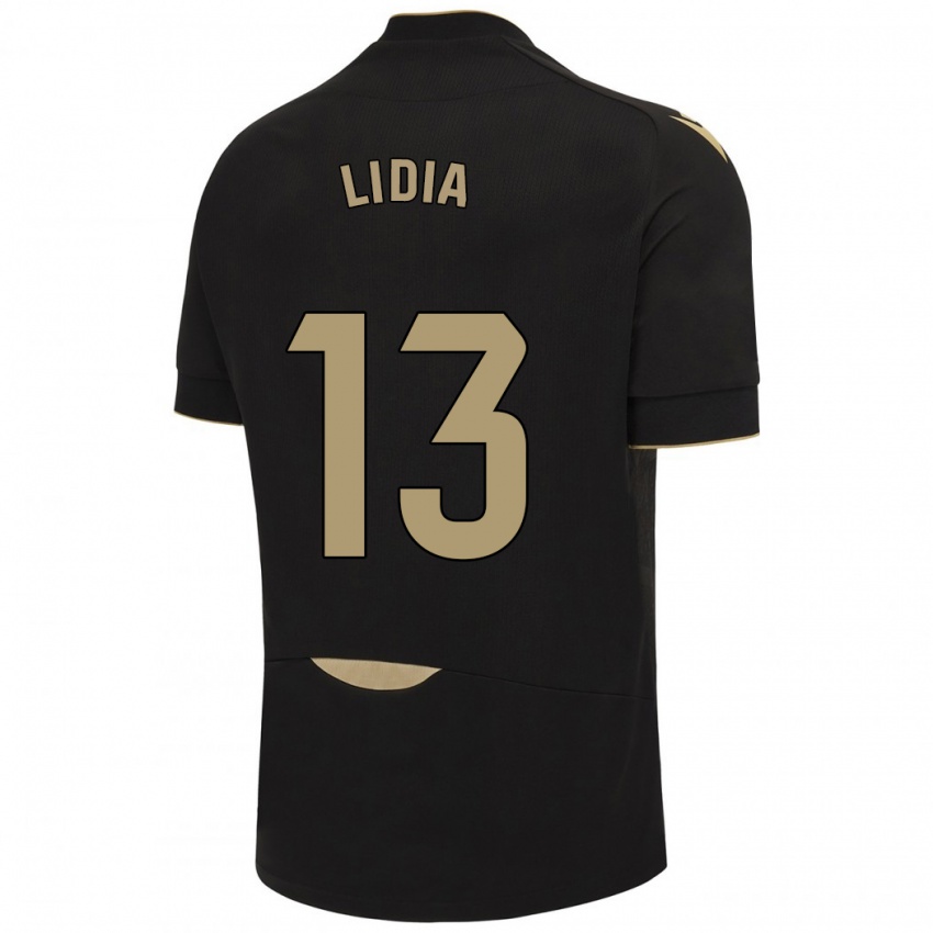 Niño Camiseta Lidia Rincón García #13 Negro 2ª Equipación 2023/24 La Camisa Argentina