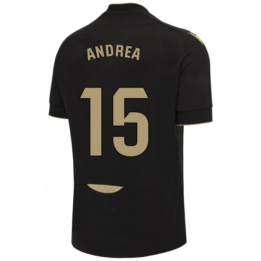 Niño Camiseta Andrea Sánchez Moreno #15 Negro 2ª Equipación 2023/24 La Camisa Argentina
