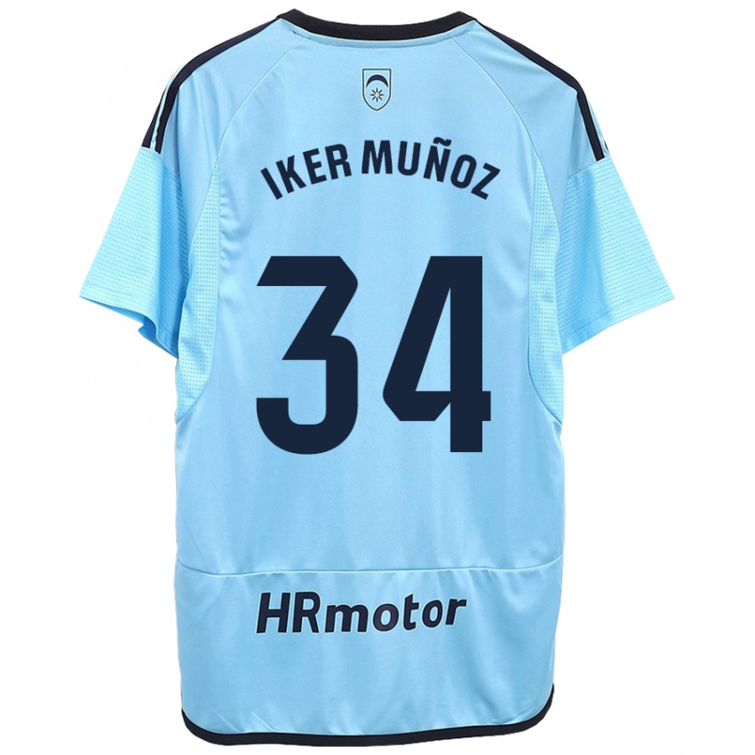 Niño Camiseta Iker Muñoz #34 Azul 2ª Equipación 2023/24 La Camisa Argentina