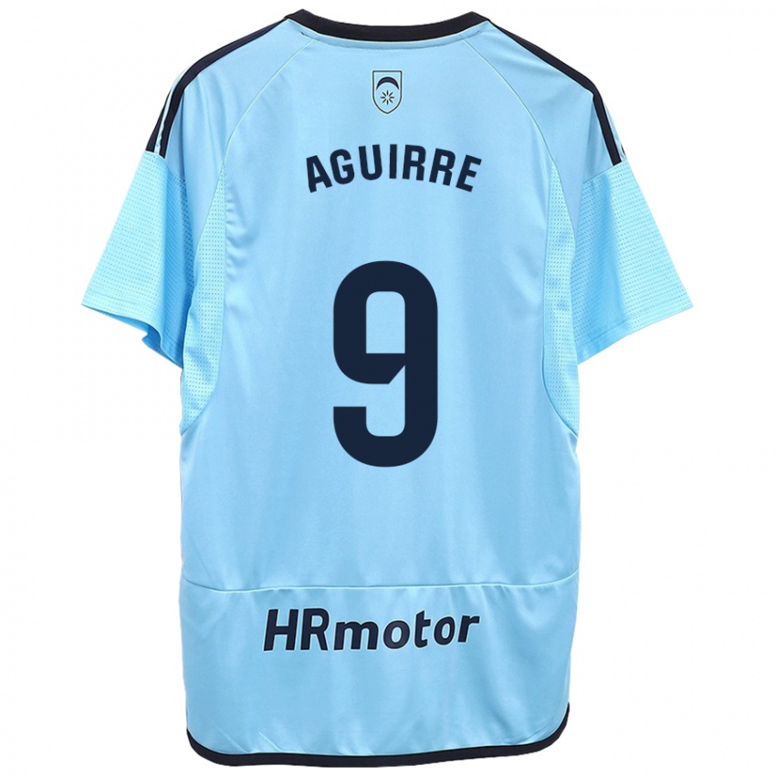 Niño Camiseta Jorge Aguirre #9 Azul 2ª Equipación 2023/24 La Camisa Argentina
