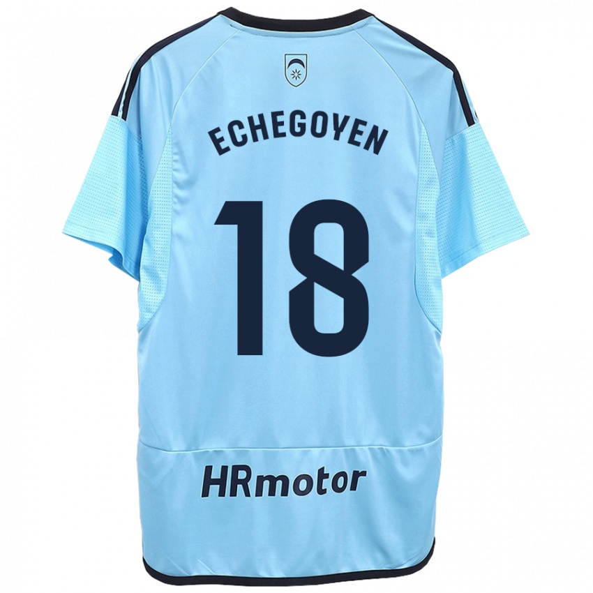 Niño Camiseta Mauro Echegoyen #18 Azul 2ª Equipación 2023/24 La Camisa Argentina