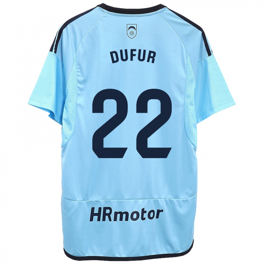 Niño Camiseta Ander Dufur #22 Azul 2ª Equipación 2023/24 La Camisa Argentina