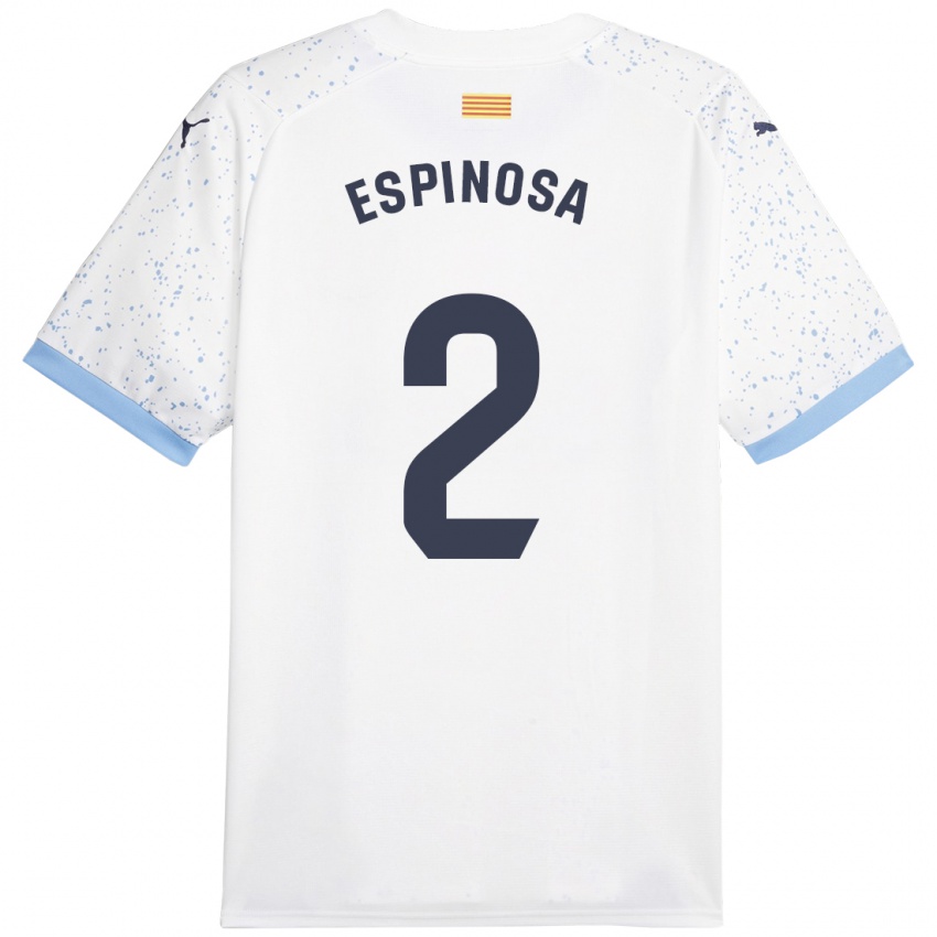 Niño Camiseta Bernardo Espinosa #2 Blanco 2ª Equipación 2023/24 La Camisa Argentina