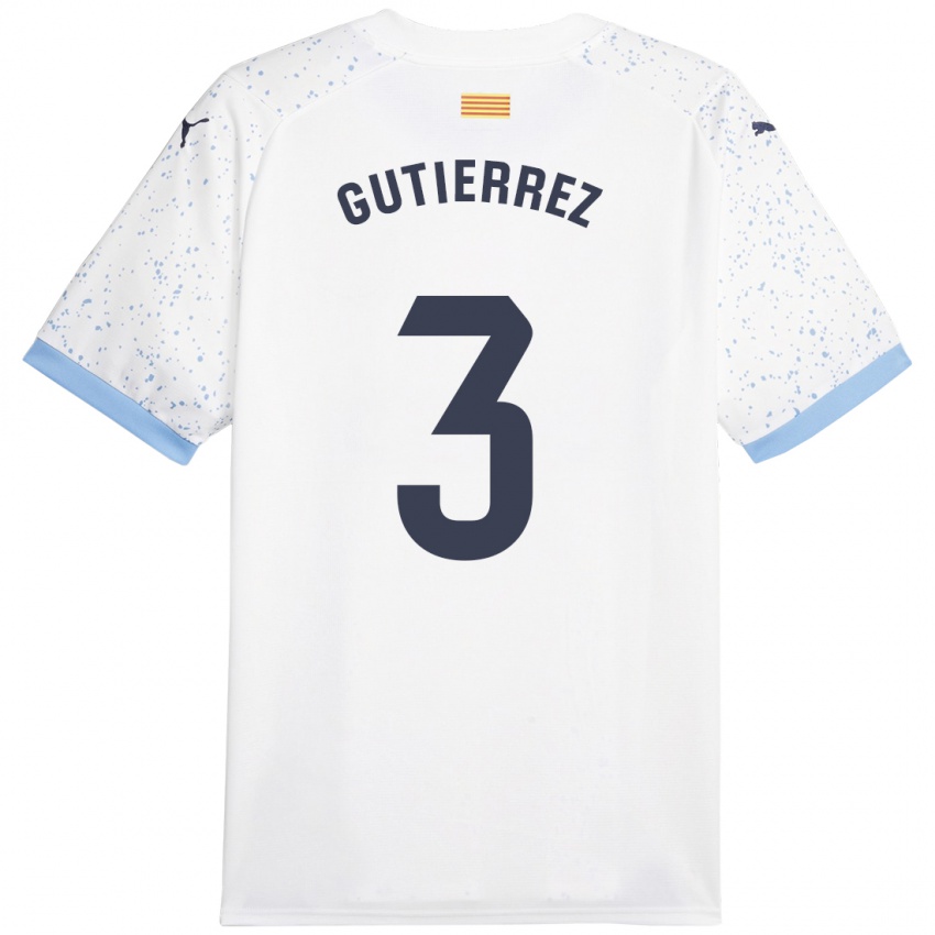 Niño Camiseta Miguel Gutierrez #3 Blanco 2ª Equipación 2023/24 La Camisa Argentina