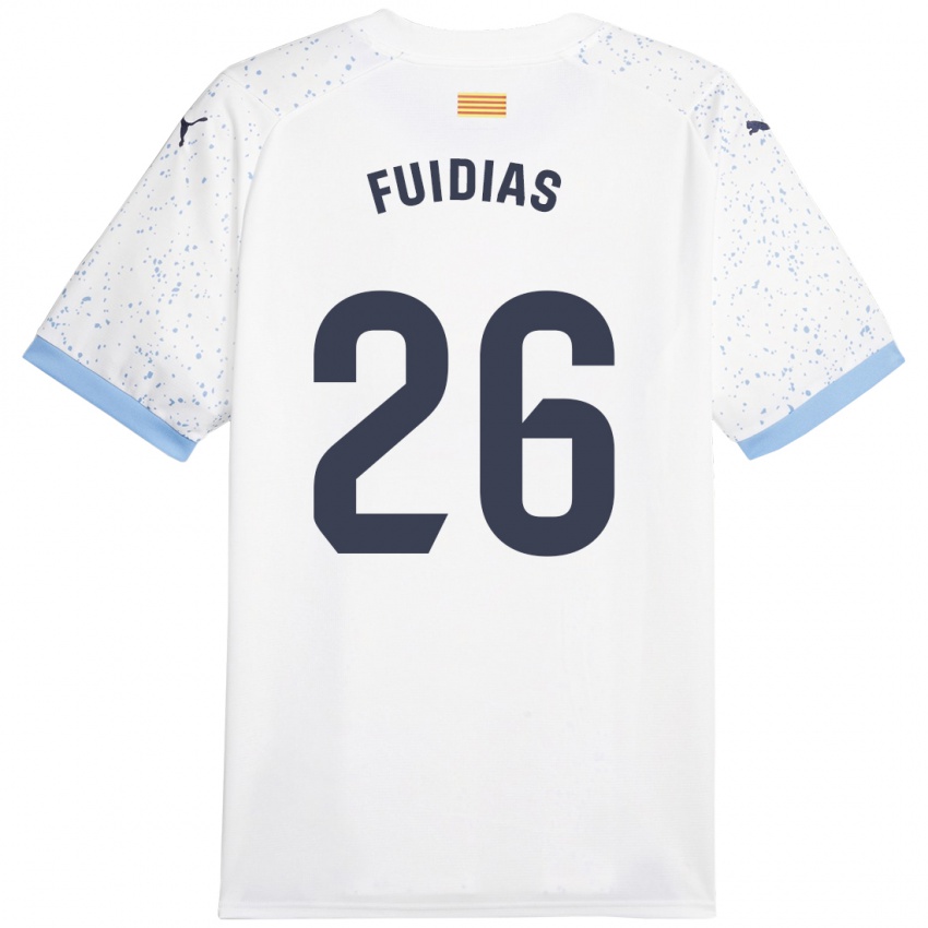 Niño Camiseta Toni Fuidias #26 Blanco 2ª Equipación 2023/24 La Camisa Argentina