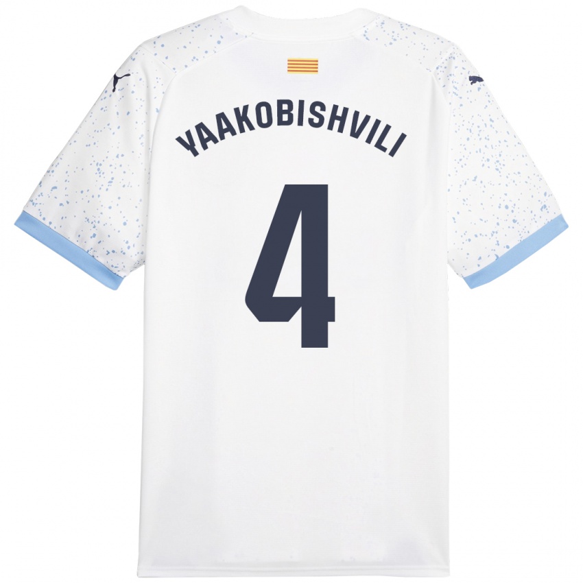Niño Camiseta Antal Yaakobishvili #4 Blanco 2ª Equipación 2023/24 La Camisa Argentina
