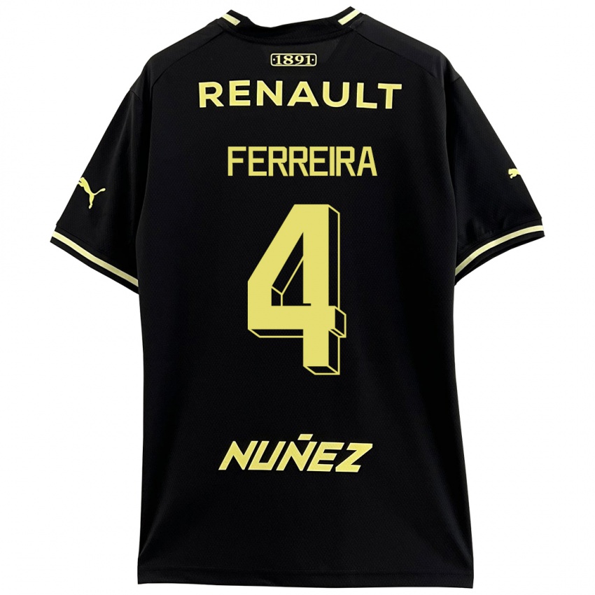 Niño Camiseta Joaquín Ferreira #4 Negro 2ª Equipación 2023/24 La Camisa Argentina