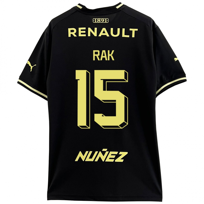 Niño Camiseta Yonatthan Rak #15 Negro 2ª Equipación 2023/24 La Camisa Argentina