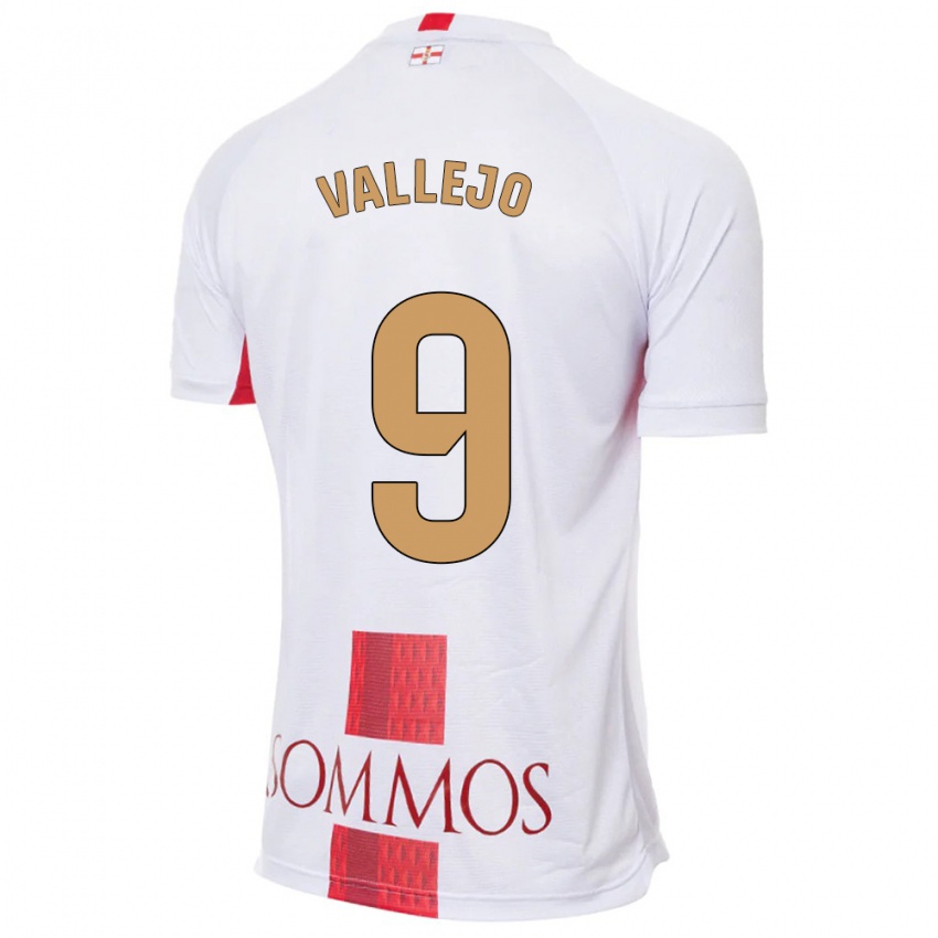 Niño Camiseta Hugo Vallejo #9 Blanco 2ª Equipación 2023/24 La Camisa Argentina