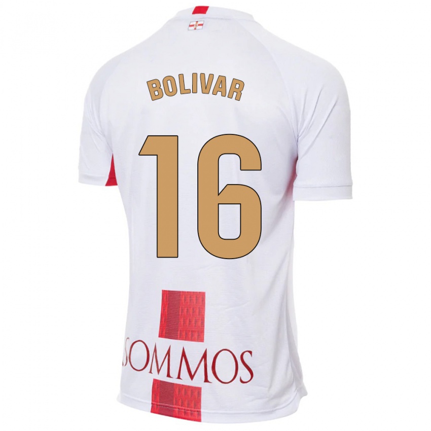 Niño Camiseta Jovanny Bolívar #16 Blanco 2ª Equipación 2023/24 La Camisa Argentina