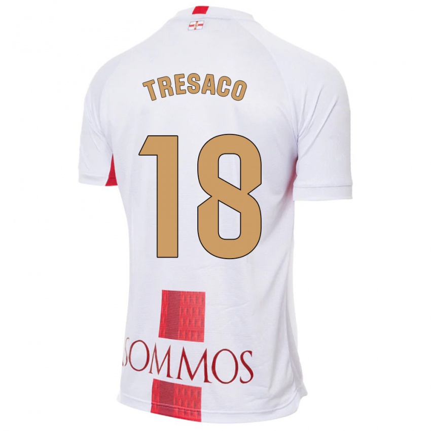 Niño Camiseta Rafa Tresaco #18 Blanco 2ª Equipación 2023/24 La Camisa Argentina
