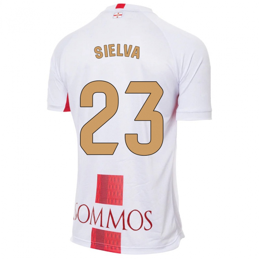 Niño Camiseta Óscar Sielva #23 Blanco 2ª Equipación 2023/24 La Camisa Argentina