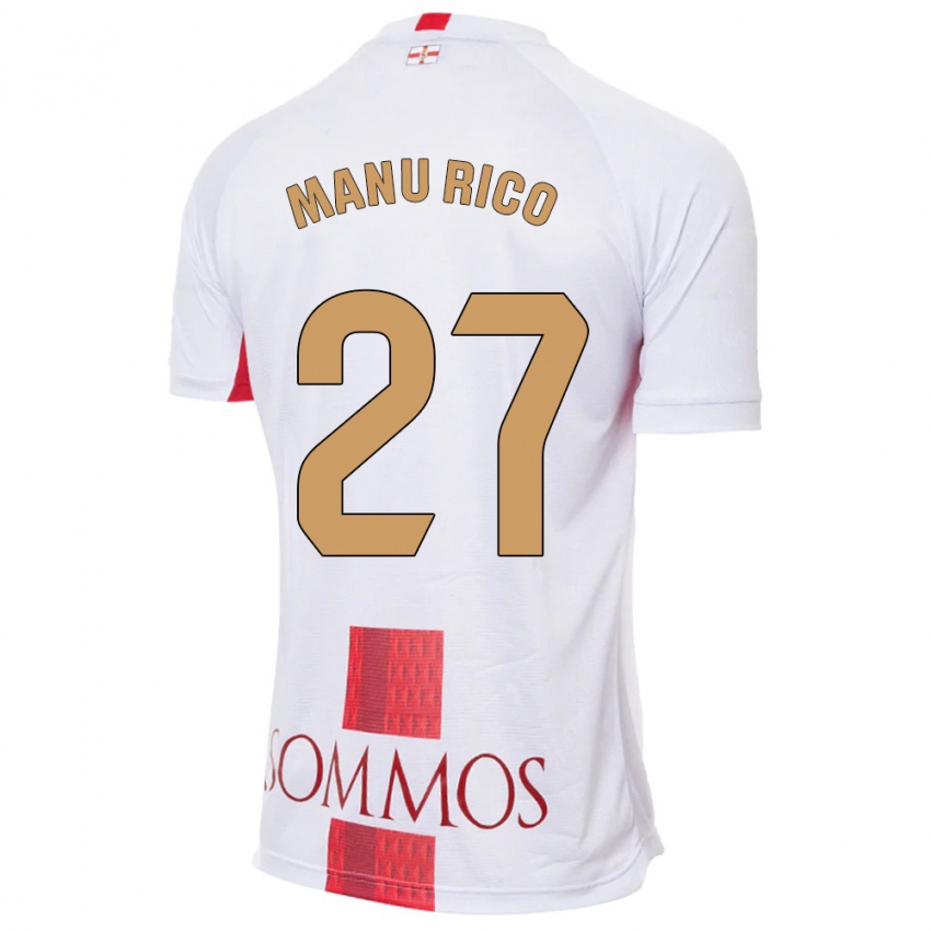 Niño Camiseta Manu Rico #27 Blanco 2ª Equipación 2023/24 La Camisa Argentina